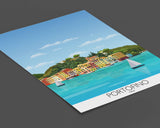 Portofino Travel Poster, Travel Print of Portofino, Italy, Italy Travel Poster, NQ Media Designs