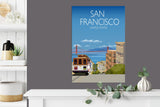 San Francisco Travel Poster, Travel Print of San Francisco, City of San Francisco, California, USA NQ Media Designs