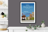 San Francisco Travel Poster, Travel Print of San Francisco, City of San Francisco, California, USA NQ Media Designs