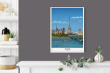 Paris Travel Poster, Travel Print of Paris, City of Paris, France NQ Media Designs