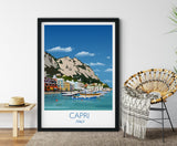Capri Travel Poster , Travel Print of Capri, Capri, Italy, Italy Travel Poster NQ Media Designs
