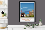San Francisco Travel Print, San Francisco Travel Poster, City of San Francisco, USA NQ Media Designs