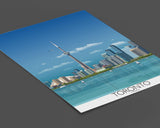 Toronto Travel Poster, Toronto Travel Print, Canada NQ Media Designs