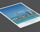 Toronto Travel Poster, Travel Print of Toronto, City of Toronto, Canada NQ Media Designs