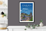 Edinburgh Travel Poster, Travel Print of Edinburgh, City of Edinburgh, UK NQ Media Designs