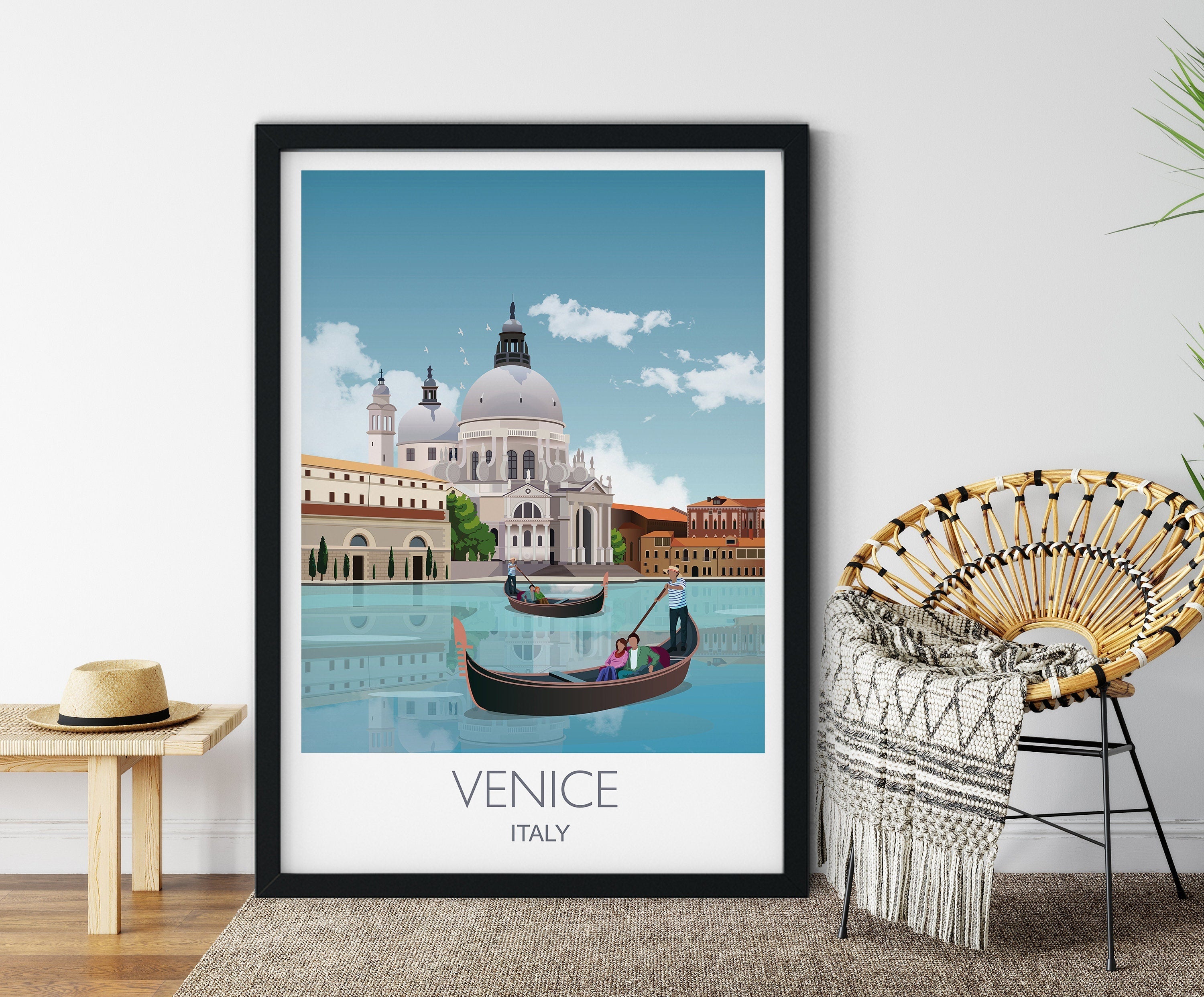Venice Travel Poster, Travel Print of Venice, City of Venice, Italy NQ Media Designs