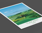 Tuscany Travel Poster, Tuscany Travel Print, Region of Italy, Italy Travel Poster, Tuscany landscape NQ Media Designs