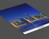 Dubai at night Travel Poster, Travel Print of Dubai, City of Dubai at night, United Arab Emirates Travel Poster, Dubai Cityscape NQ Media Designs