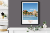 Rome Travel Poster, Travel Print of Rome, City of Rome, Italy, Italy Travel Poster, Rome Cityscape NQ Media Designs