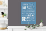 Family Love Word Art Print, gift for family, Canvas Digital Art Print, Family keepsake, Christmas Gift NQ Media Designs