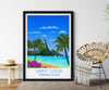 Saint Lucia Travel Print, Travel Poster of Saint Lucia, Windward Islands, Caribbean NQ Media Designs