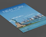 New York Travel Poster, Travel Print of New York, City of New York, USA NQ Media Designs