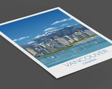 Vancouver Travel Poster, Travel Print of Vancouver, City ofVancouver, Canada, Canada Travel Poster, Vancouver Cityscape NQ Media Designs