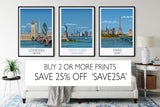 Bangkok Travel Poster, Travel Print of Bangkok, Bangkok, Thailand NQ Media Designs