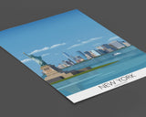 New York Travel Poster, Travel Print of New York, City of New York, USA NQ Media Designs