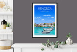 Menorca Travel Poster, Travel Print of Menorca, Balearic Islands NQ Media Designs