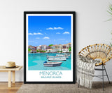 Menorca Travel Print, Travel Poster of Menorca, Balearic Islands NQ Media Designs