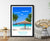 Maldives Travel Print, Travel Poster of Maldives, Indian Ocean