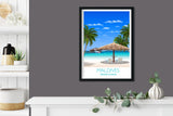 Maldives Travel Print, Travel Poster of Maldives, Indian Ocean NQ Media Designs
