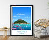 Penzance Travel Print, Travel Poster of Penzance, Cornwall, UK NQ Media Designs