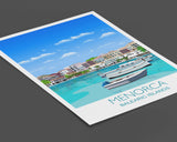 Menorca Travel Print, Travel Poster of Menorca, Balearic Islands NQ Media Designs