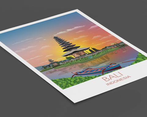 Bali Travel Print, Travel Poster of Bali, Indonesia,