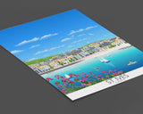 St Ives Travel Poster, Travel Print of St Ives, Cornwall, UK, Travel Poster, St Ives Print NQ Media Designs