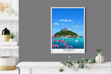 Penzance Travel Poster, Travel Print of Penzance, Cornwall, UK NQ Media Designs