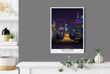 Statue of Liberty Travel Poster, Travel Print of New York, Manhattan, USA NQ Media Designs