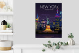 Statue of Liberty Travel Poster, Travel Print of New York, Manhattan, USA NQ Media Designs