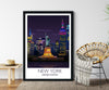 Statue of Liberty Travel Print, Travel Poster of New York Manhattan Skyline, USA NQ Media Designs