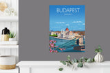 Budapest Travel Poster, Budapest Travel Print, Hungary NQ Media Designs