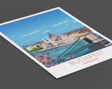 Budapest Travel Print, Travel Poster of Budapest, Hungary NQ Media Designs