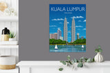 Kuala Lumpur Travel Poster, Travel Print of Kuala Lumpur, Malaysia, Travel Poster, Kuala Lumpur Print NQ Media Designs