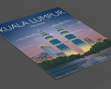 Kuala Lumpur Travel Poster, Travel Print of Kuala Lumpur, Malaysia NQ Media Designs