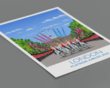 Platinum Jubilee Poster of London, Travel Print of London, UK, Buckingham Palace Poster NQ Media Designs