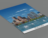 Boston Travel Poster, Travel Print of Boston, City of Boston, USA NQ Media Designs