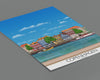 Copenhagen Travel Poster , Travel Print of Copenhagen, City of Copenhagen, Denmark, Denmark Travel Poster, Copenhagen Cityscape