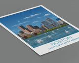 Boston Travel Poster, Travel Print of Boston, City of Boston, Massachusetts, USA NQ Media Designs