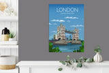 Tower Bridge Travel Print, Tower Bridge Travel Poster, City of London, UK NQ Media Designs