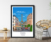 Paris Travel Print, Travel Print of Paris, City of Paris, France NQ Media Designs