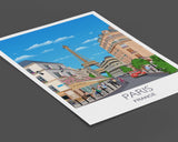 Paris Travel Print, Travel Print of Paris, City of Paris, France NQ Media Designs