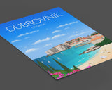 Dubrovnik Travel Poster, Travel Print of Dubrovnik, Croatia NQ Media Designs