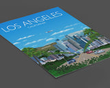 Los Angeles Travel Poster , Travel Print of Los Angeles, City of Los Angeles, California USA, USA Travel Poster, Los Angeles Cityscape NQ Media Designs