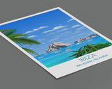 Ibiza Travel Print, Travel Poster of Ibiza, Balearic Islands, Travel Poster, Ibiza Print NQ Media Designs