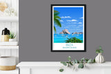Ibiza Travel Print, Travel Poster of Ibiza, Balearic Islands, Travel Poster, Ibiza Print NQ Media Designs
