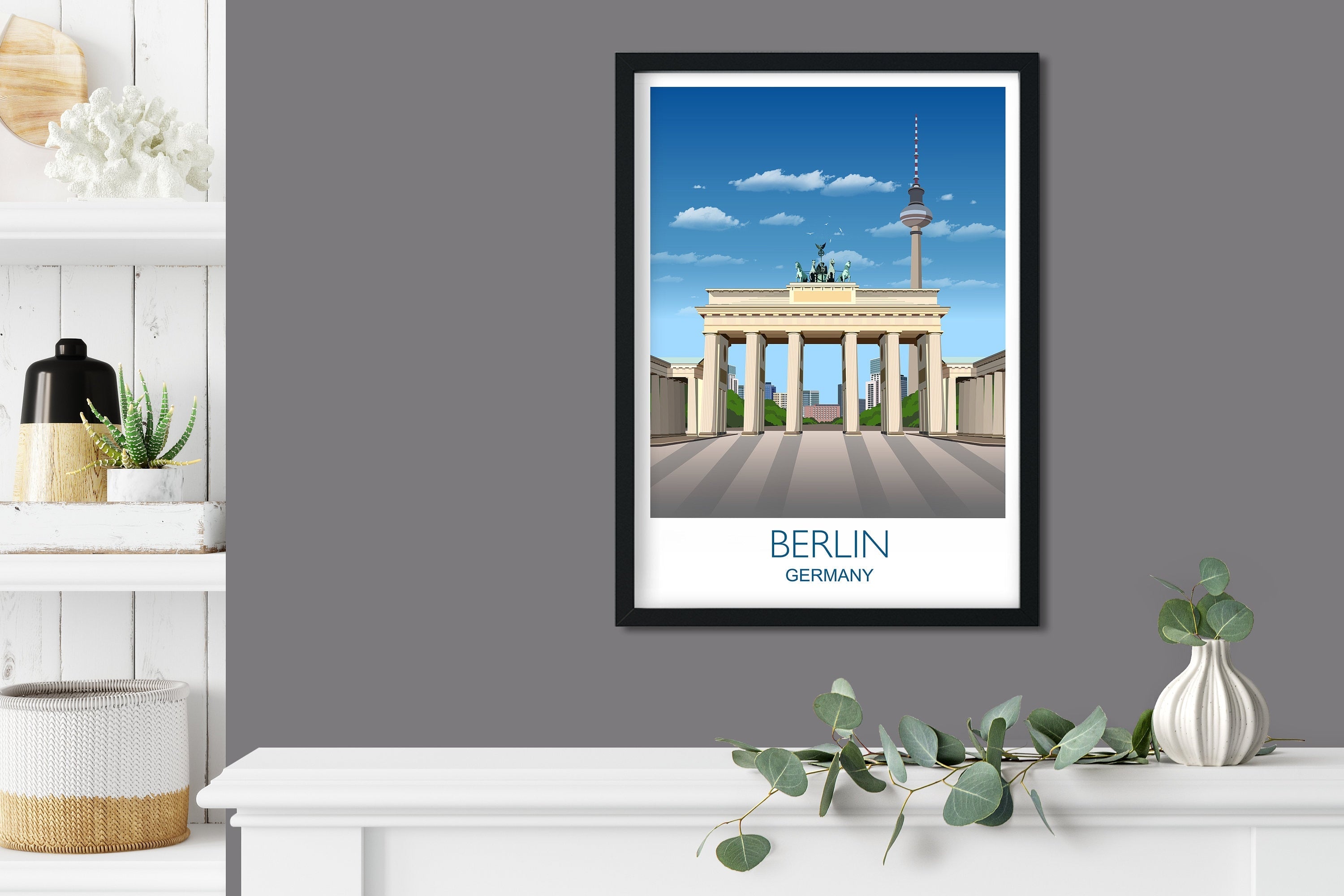 Berlin Travel Print, Travel Poster of Berlin, Berlin Travel Poster, Berlin Print NQ Media Designs