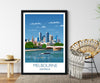 Melbourne Travel Print, Travel Poster of Melbourne, City of Melbourne, Victoria, Australia NQ Media Designs
