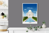 Agra Travel Print, Agra Poster, Taj Mahal, India, Taj Mahal Travel Poster, NQ Media Designs