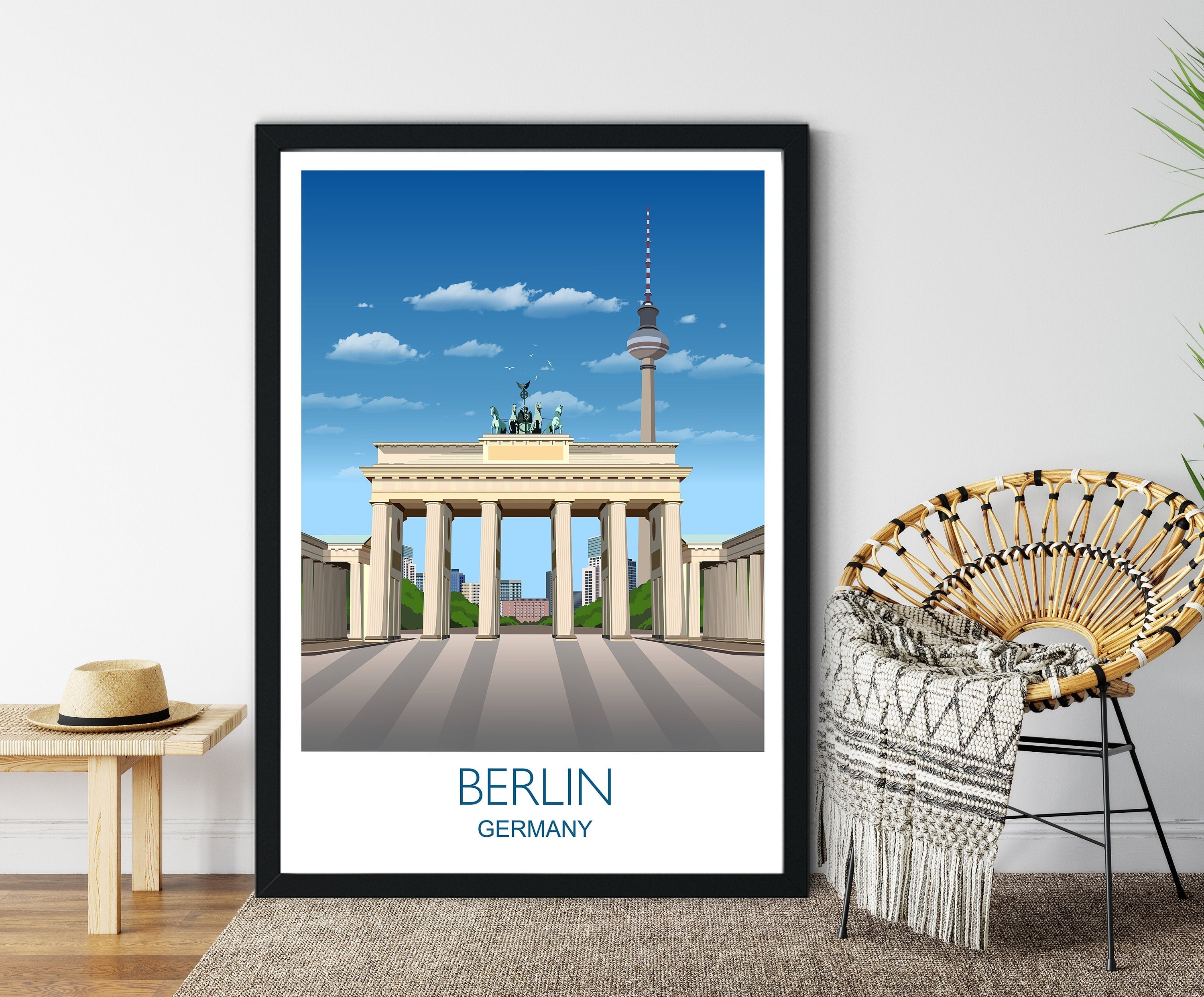 Berlin Travel Print, Travel Poster of Berlin, Berlin Travel Poster, Berlin Print NQ Media Designs